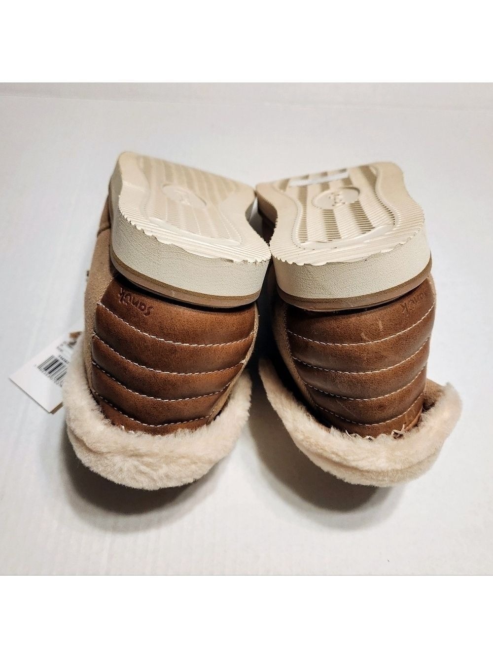 Sanuk Sherling Canvas Leather Lace Up Boots Tan Size 10 - Picture 7 of 11